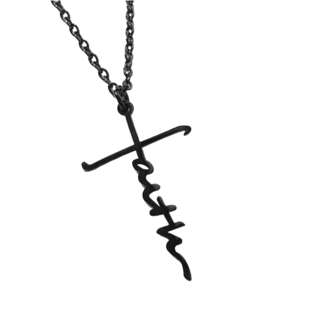 Black Faith Necklace