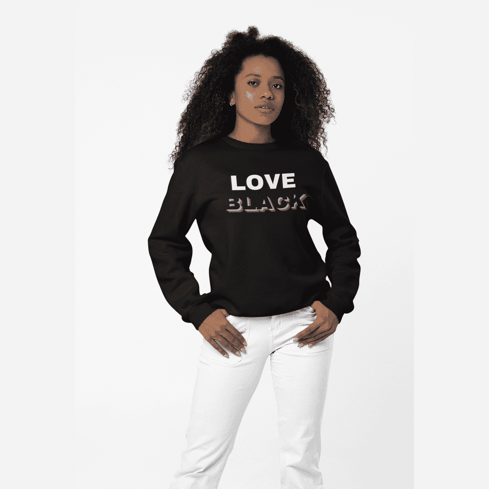 Love Black Premium Sweatshirt