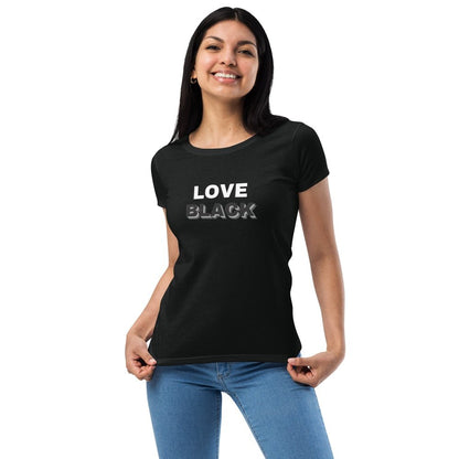 LOVE BLACK | Women’s fitted t-shirt